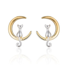 Load image into Gallery viewer, Jisensp Trendy Simulated Pearl Cat Stud Earrings for Women Minimalist Butterfly Whale Triangle Earings Jewelry Girls Party Brinc