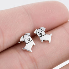 Load image into Gallery viewer, Jisensp Trendy Simulated Pearl Cat Stud Earrings for Women Minimalist Butterfly Whale Triangle Earings Jewelry Girls Party Brinc