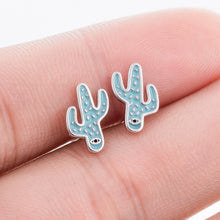 Load image into Gallery viewer, Jisensp Trendy Simulated Pearl Cat Stud Earrings for Women Minimalist Butterfly Whale Triangle Earings Jewelry Girls Party Brinc