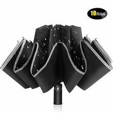Load image into Gallery viewer, Windproof Automatic Folding Inverted Umbrella,10 Ribs Portable Reverse Umbrella with Reflective Stripe,Teflon Umbrella