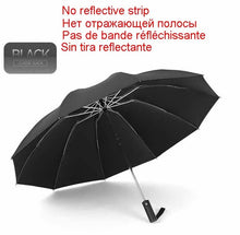 Load image into Gallery viewer, Windproof Automatic Folding Inverted Umbrella,10 Ribs Portable Reverse Umbrella with Reflective Stripe,Teflon Umbrella