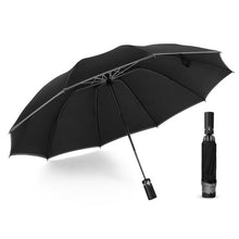 Load image into Gallery viewer, Windproof Automatic Folding Inverted Umbrella,10 Ribs Portable Reverse Umbrella with Reflective Stripe,Teflon Umbrella