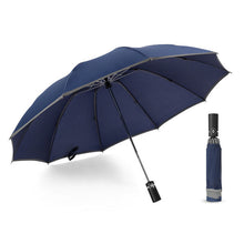 Load image into Gallery viewer, Windproof Automatic Folding Inverted Umbrella,10 Ribs Portable Reverse Umbrella with Reflective Stripe,Teflon Umbrella