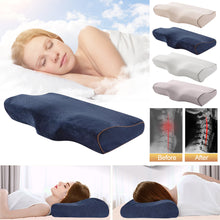 Load image into Gallery viewer, Memory Foam Bedding Pillow Butterfly Shaped Relax Neck Protection Orthopedic Slow Rebound Cervical For Health Care 50x30cm
