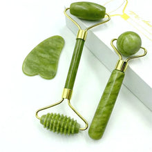 Load image into Gallery viewer, Natural Jade Massage Roller Guasha Board SPA Scraper Stone Facial Anti-wrinkle Treatment Body Facial Massager Health Care Tools