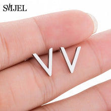 Load image into Gallery viewer, SMJEL Multiple Stainless Steel Stud Earrings for Women Girls Fashion Minimalist Skull Ghost Music Earrings Jewelry Punk Gifts