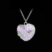 Load image into Gallery viewer, Glow in the Dark necklace woman Luminous Magical Fairy crystal necklace Pendant Fluorescent Jewelry Girl Blue green purper Light