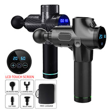 Load image into Gallery viewer, LCD Display Body Massage Gun Exercising Muscle Electric Massager Gun head Massager for Neck and Back Vibrator Slimming Shaping