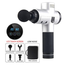 Load image into Gallery viewer, LCD Display Body Massage Gun Exercising Muscle Electric Massager Gun head Massager for Neck and Back Vibrator Slimming Shaping