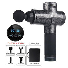 Load image into Gallery viewer, LCD Display Body Massage Gun Exercising Muscle Electric Massager Gun head Massager for Neck and Back Vibrator Slimming Shaping