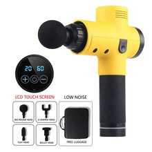 Load image into Gallery viewer, LCD Display Body Massage Gun Exercising Muscle Electric Massager Gun head Massager for Neck and Back Vibrator Slimming Shaping