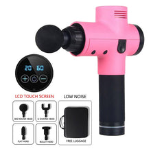 Load image into Gallery viewer, LCD Display Body Massage Gun Exercising Muscle Electric Massager Gun head Massager for Neck and Back Vibrator Slimming Shaping