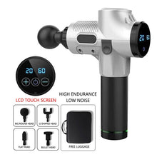 Load image into Gallery viewer, LCD Display Body Massage Gun Exercising Muscle Electric Massager Gun head Massager for Neck and Back Vibrator Slimming Shaping