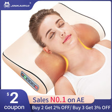 Load image into Gallery viewer, Infrared Heating Neck Shoulder Back Body Electric Massage Pillow Shiatsu Massager Device Cervical Healthy Massageador Relaxation