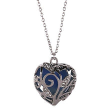 Load image into Gallery viewer, Glow in Dark Women Necklace Hollow Out Heart Crystal Pendant Luminous Necklace New Fashion Decoration Jewelry Gift
