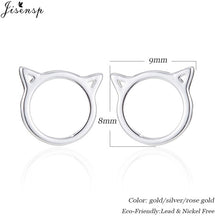 Load image into Gallery viewer, Jisensp Variety of Stylish Mini Cat Deer Animal Stud Earrings for Women Geometric Earrings Minimalist Jewelry Accessories brinco
