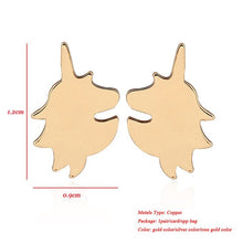 Load image into Gallery viewer, Jisensp Variety of Stylish Mini Cat Deer Animal Stud Earrings for Women Geometric Earrings Minimalist Jewelry Accessories brinco
