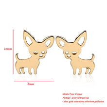 Load image into Gallery viewer, Jisensp Variety of Stylish Mini Cat Deer Animal Stud Earrings for Women Geometric Earrings Minimalist Jewelry Accessories brinco
