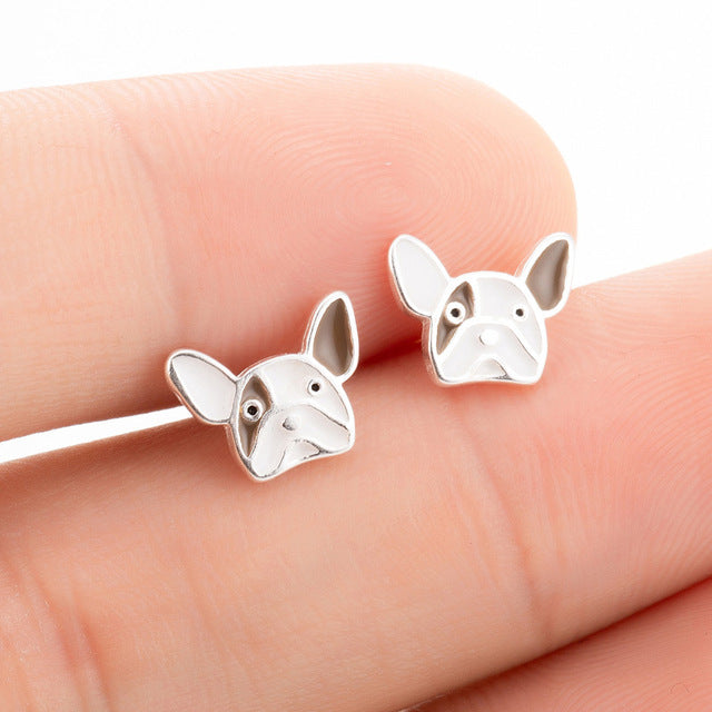 Jisensp Trendy Simulated Pearl Cat Stud Earrings for Women Minimalist Butterfly Whale Triangle Earings Jewelry Girls Party Brinc