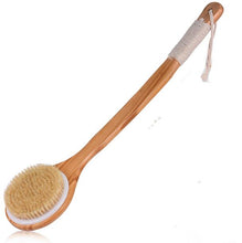 Load image into Gallery viewer, TREESMILE Natural Bristle Bath Brush Exfoliating Wooden Body Massage Shower Brush SPA Woman Man Skin Care Dry Body Brush D40
