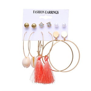 Minimalist Mixed Small Earrings Set Fashion Rhinestone Pearl Geometric Flower Heart Star Stud Earrings For Women Girls Jewelry
