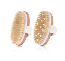 Load image into Gallery viewer, TREESMILE Natural Bristle Bath Brush Exfoliating Wooden Body Massage Shower Brush SPA Woman Man Skin Care Dry Body Brush D40
