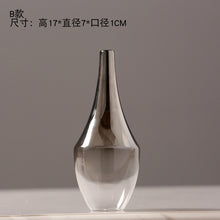 Load image into Gallery viewer, O.Roselif Brand Nordic Flower Glass Vase Creative Silver Gradient Dried Insert Desktop Terrarium Jewelry Decoration Plant Holder
