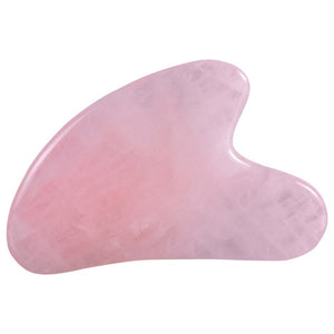 Natural Rose Jade Guasha Board Stone Scraper Pressure Therapy Massage Tools For Face Neck Back Body  (free gift)