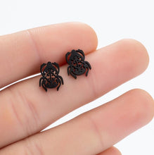 Load image into Gallery viewer, SMJEL Stainless Steel Geometric Earrings for Women Girls Minimalist Jewelry Heart Bird Ghost Umbrella Cat Volleyball Earing Stud
