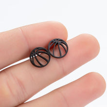 Load image into Gallery viewer, SMJEL Stainless Steel Geometric Earrings for Women Girls Minimalist Jewelry Heart Bird Ghost Umbrella Cat Volleyball Earing Stud
