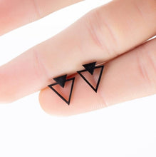 Load image into Gallery viewer, SMJEL Stainless Steel Geometric Earrings for Women Girls Minimalist Jewelry Heart Bird Ghost Umbrella Cat Volleyball Earing Stud
