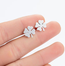 Load image into Gallery viewer, SMJEL Stainless Steel Geometric Earrings for Women Girls Minimalist Jewelry Heart Bird Ghost Umbrella Cat Volleyball Earing Stud

