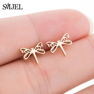 SMJEL Multiple Stainless Steel Stud Earrings for Women Girls Fashion Minimalist Skull Ghost Music Earrings Jewelry Punk Gifts