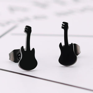 SMJEL Multiple Stainless Steel Stud Earrings for Women Girls Fashion Minimalist Skull Ghost Music Earrings Jewelry Punk Gifts