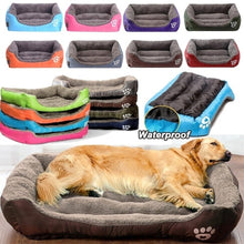 Load image into Gallery viewer, (S-3XL) Large Pet Cat Dog Bed 8Colors Warm Cozy Dog House Soft Fleece Nest Dog Baskets House Mat Autumn Winter Waterproof Kennel
