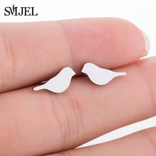 Load image into Gallery viewer, SMJEL Stainless Steel Mickey Stud Earrings for Women Girls Minimalist Fox Cat Hedgehog Earings Jewelry Animal Accessories Gifts
