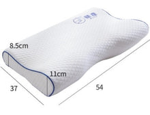 Load image into Gallery viewer, Mlily Memory Foam Bed Orthopedic Pillow for Neck Pain Sleeping with Embroidered Pillowcase 60*30cm
