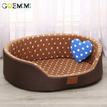 Load image into Gallery viewer, dog bed House sofa Kennel Soft Fleece Pet Dog Cat Warm Dot Pattern Top Quality dog beds mats cama para cachorro Bed For Cats
