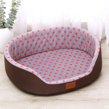 Load image into Gallery viewer, dog bed House sofa Kennel Soft Fleece Pet Dog Cat Warm Dot Pattern Top Quality dog beds mats cama para cachorro Bed For Cats

