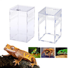 Load image into Gallery viewer, Transparent Acrylic Reptile Feeding Box Insect Box Praying Lizard Reptile Home Insect Cage Reptile Terrarium Spider Breeding Box
