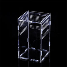 Load image into Gallery viewer, Transparent Acrylic Reptile Feeding Box Insect Box Praying Lizard Reptile Home Insect Cage Reptile Terrarium Spider Breeding Box
