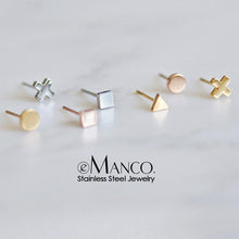 Load image into Gallery viewer, Woman Minimalist Geometric Stainless Steel Earrings Fashion Jewelry 2020 Korean Stud Earrings for women Heart Earring Wholesale
