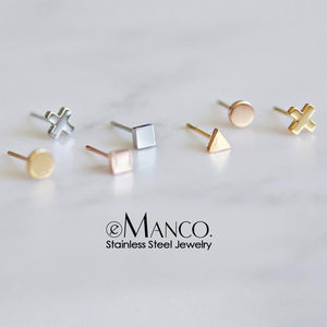 Woman Minimalist Geometric Stainless Steel Earrings Fashion Jewelry 2020 Korean Stud Earrings for women Heart Earring Wholesale