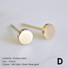 Load image into Gallery viewer, Woman Minimalist Geometric Stainless Steel Earrings Fashion Jewelry 2020 Korean Stud Earrings for women Heart Earring Wholesale
