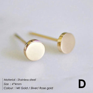 Woman Minimalist Geometric Stainless Steel Earrings Fashion Jewelry 2020 Korean Stud Earrings for women Heart Earring Wholesale