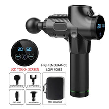 Load image into Gallery viewer, LCD Display Body Massage Gun Exercising Muscle Electric Massager Gun head Massager for Neck and Back Vibrator Slimming Shaping
