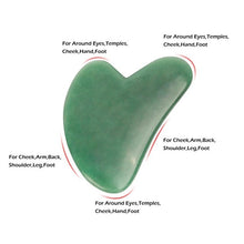 Load image into Gallery viewer, Natural Jade Guasha Stone Board Massage Rose Quartz Guasha Plate Jade Face Massager Scrapers Tools For Face Neck Back Body
